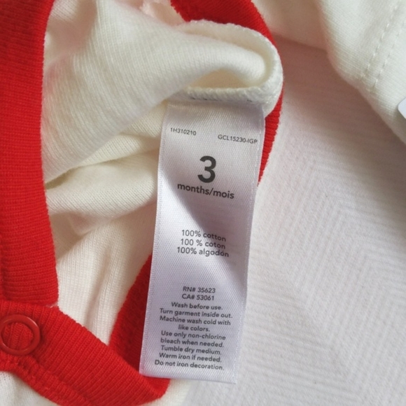 NEW carter's 1st valentines day long sleeve bodysuit diaper shirt 3 months baby - Picture 7 of 8